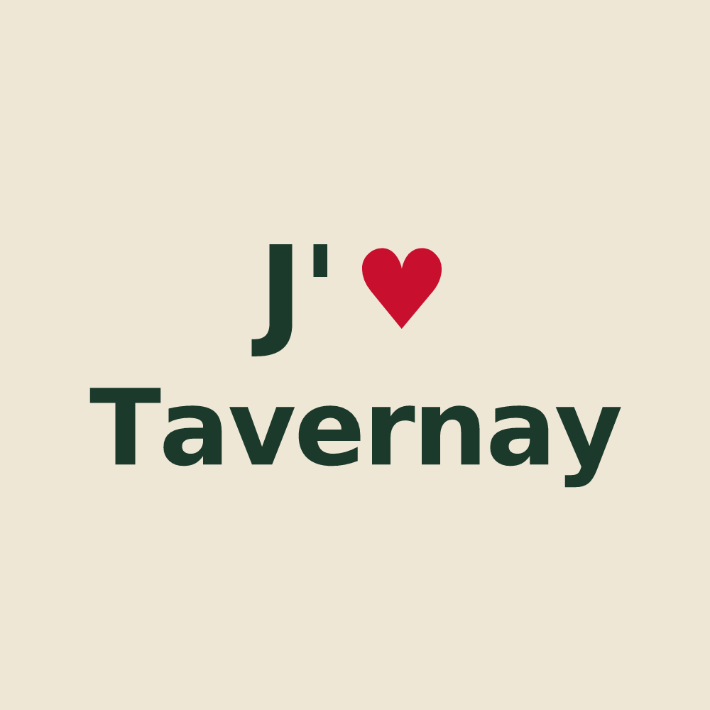 Tote bag personnalisé Tavernay — design J'aime Tavernay