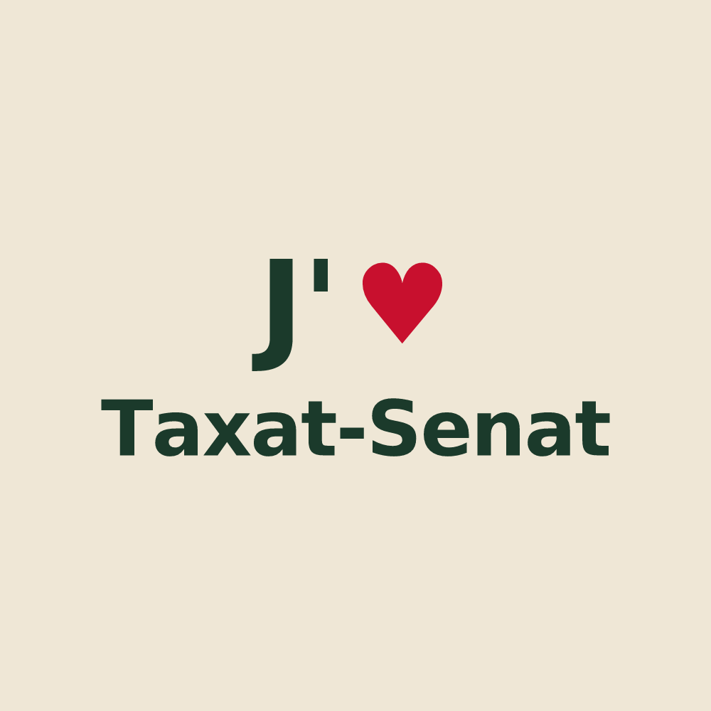 Tote bag personnalisé Taxat-Senat — design J'aime Taxat-Senat