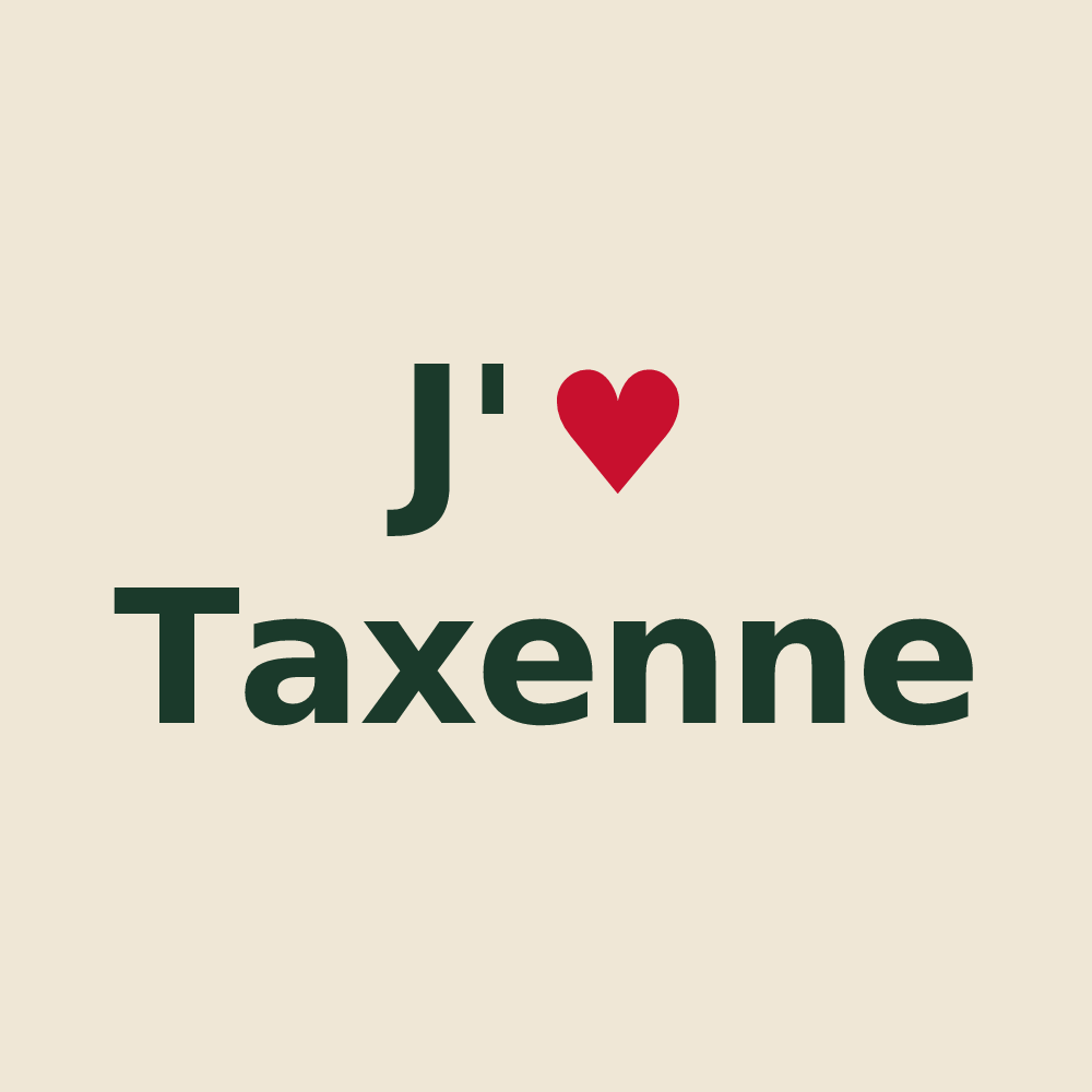 Tote bag personnalisé Taxenne — design J'aime Taxenne