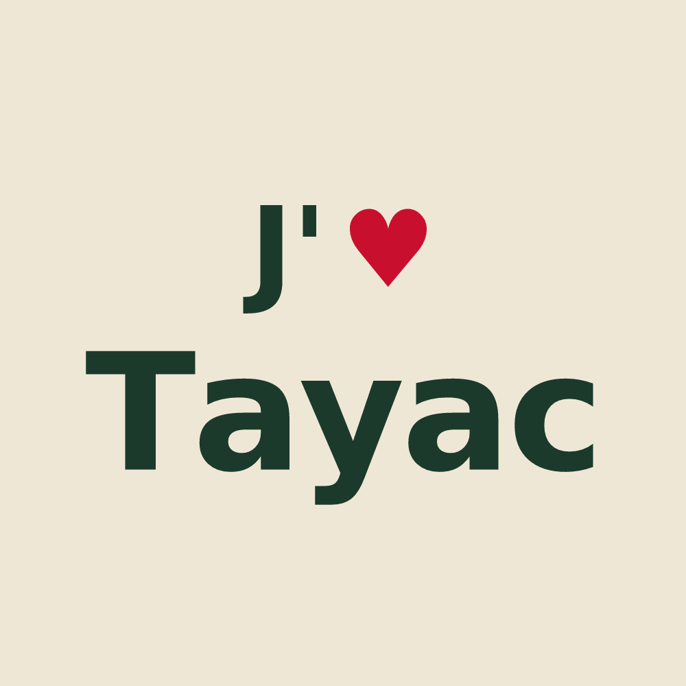 Tote bag personnalisé Tayac — design J'aime Tayac