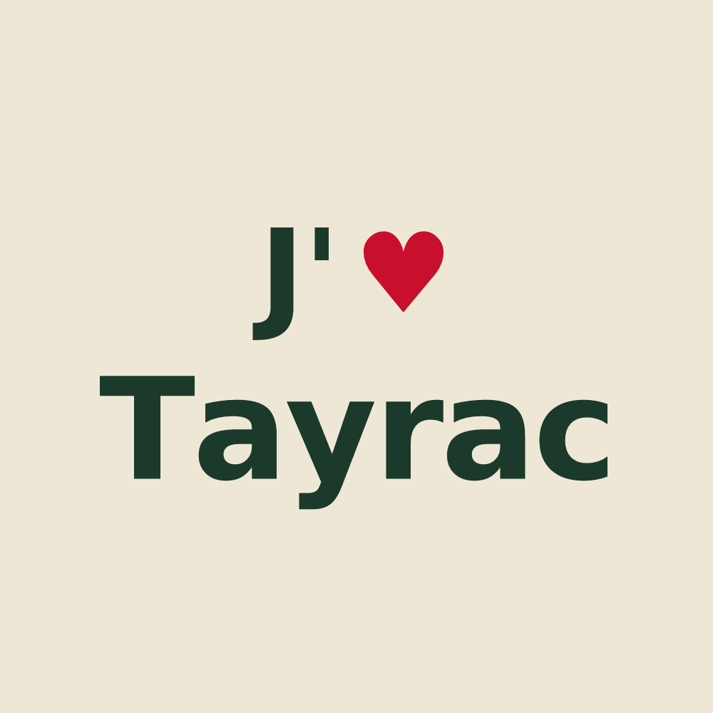 Tote bag personnalisé Tayrac — design J'aime Tayrac