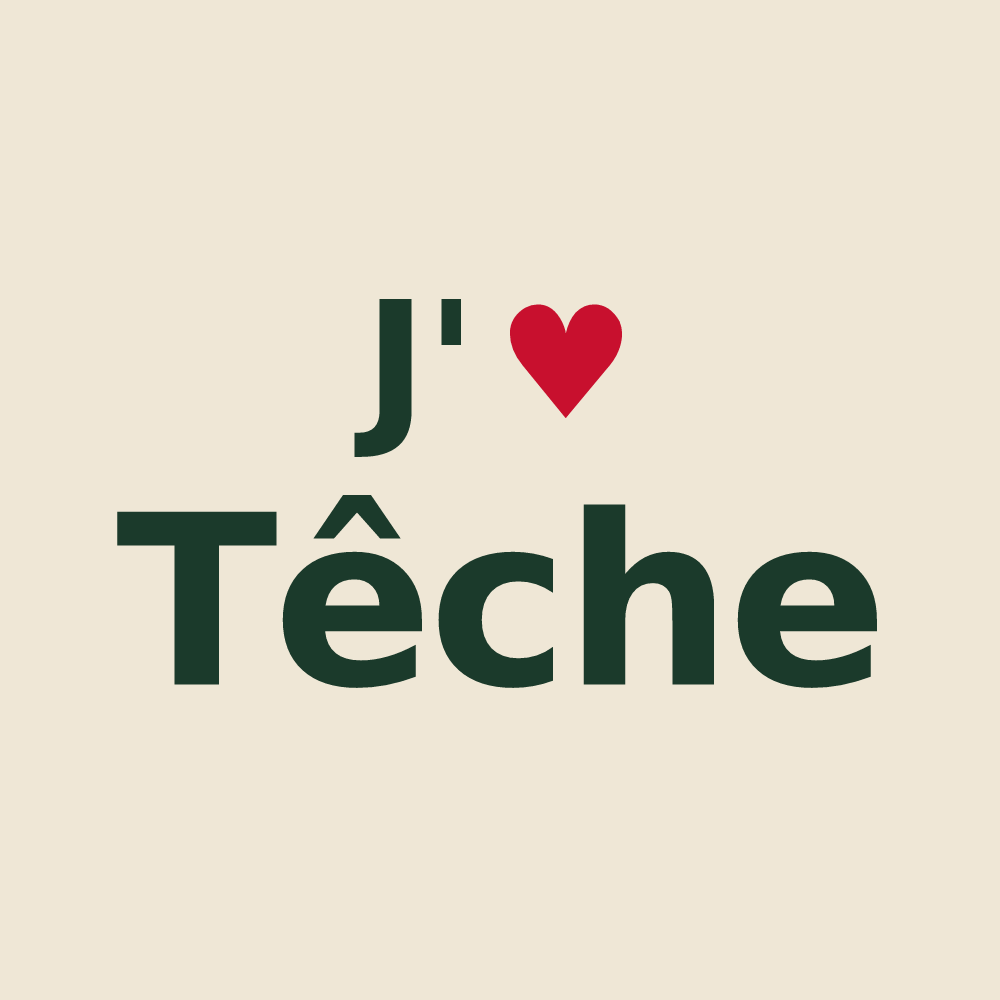 Tote bag personnalisé Têche — design J'aime Têche