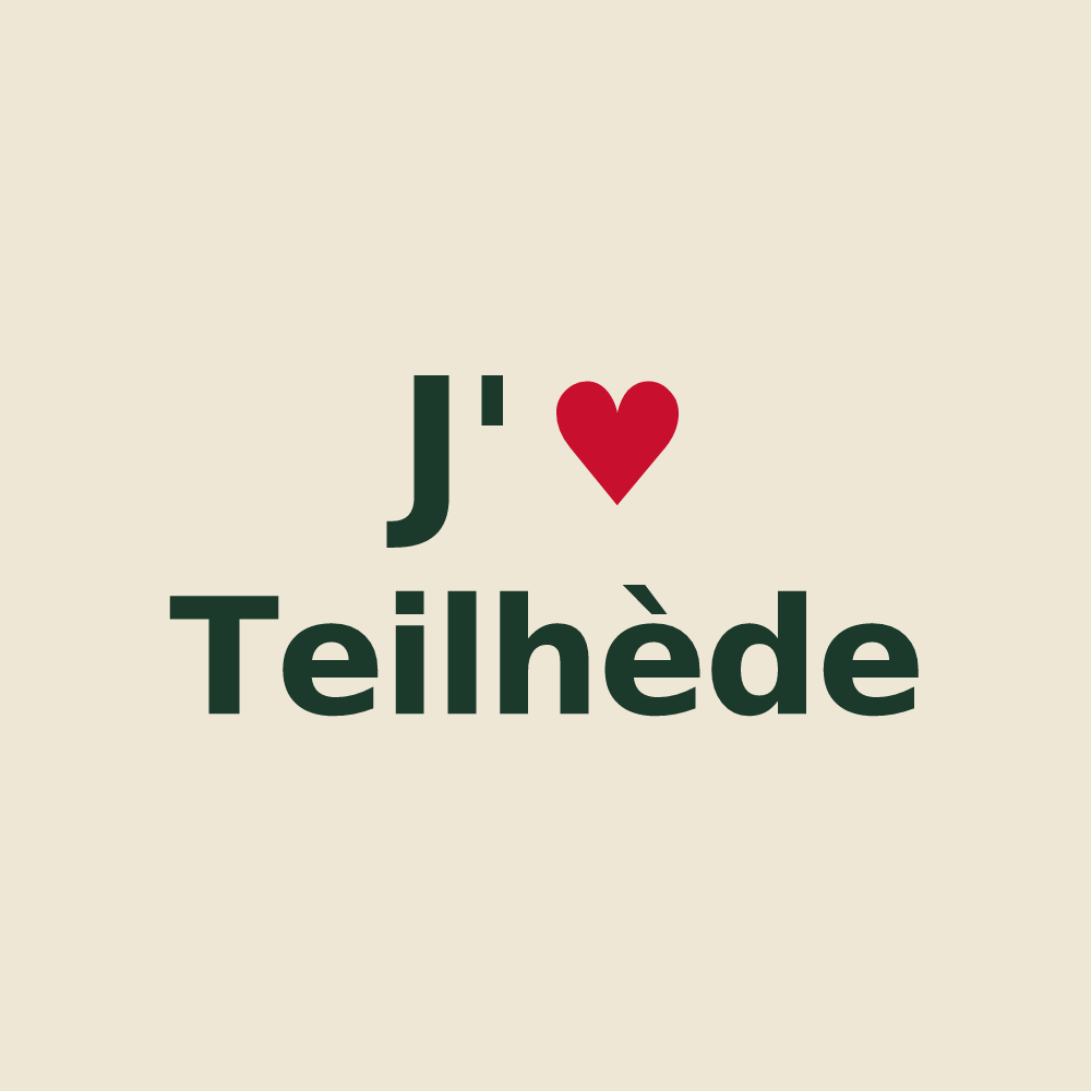 Tote bag personnalisé Teilhède — design J'aime Teilhède