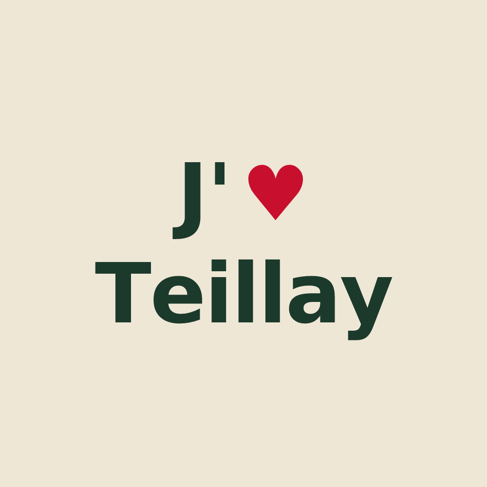 Tote bag personnalisé Teillay — design J'aime Teillay