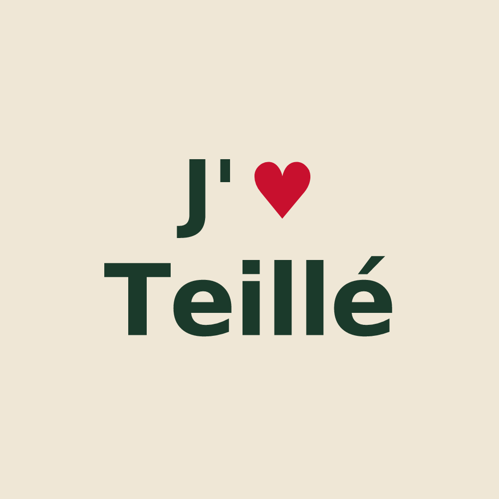 Tote bag personnalisé Teillé — design J'aime Teillé