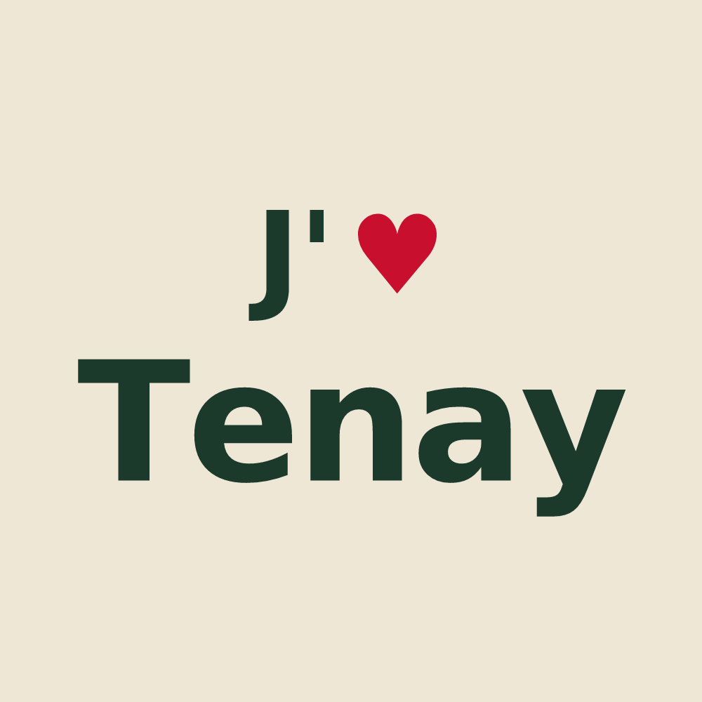 Tote bag personnalisé Tenay — design J'aime Tenay