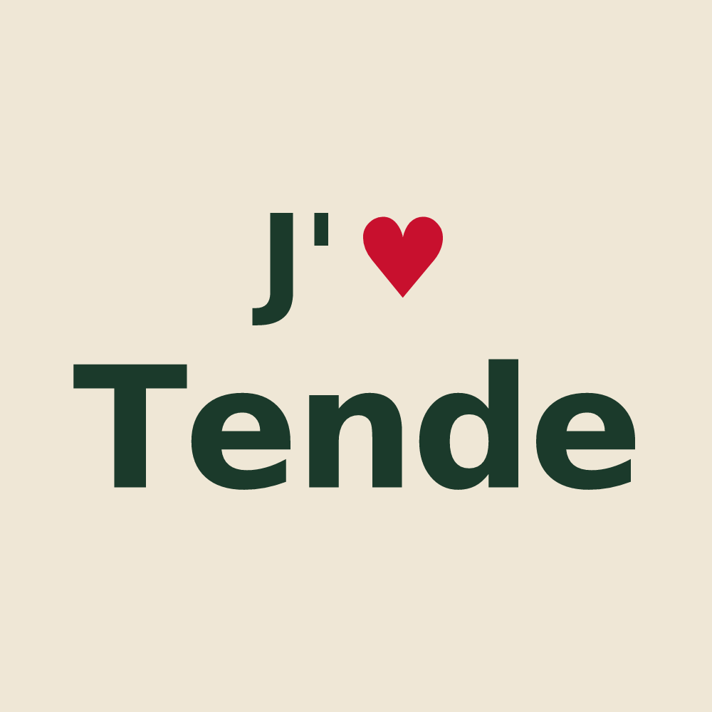 Tote bag personnalisé Tende — design J'aime Tende