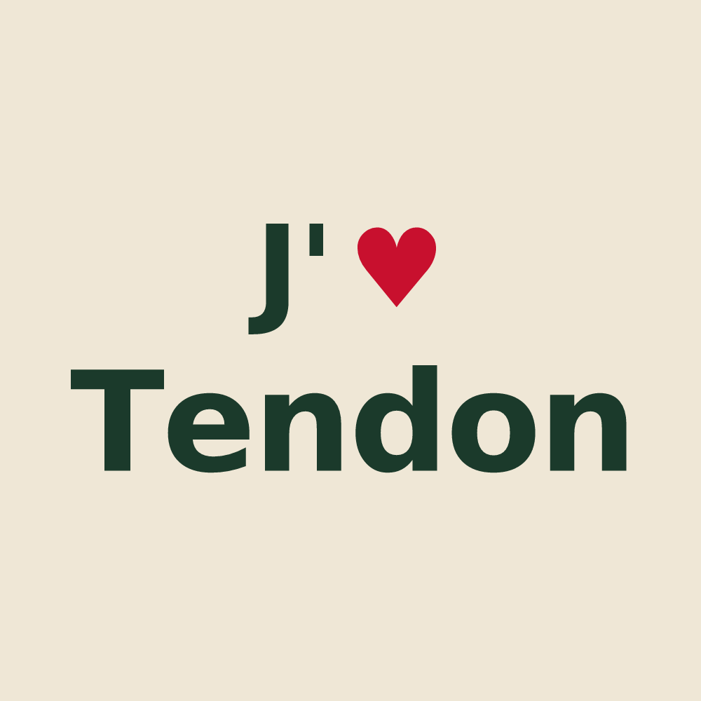 Tote bag personnalisé Tendon — design J'aime Tendon