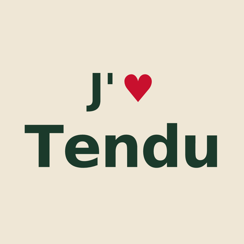 Tote bag personnalisé Tendu — design J'aime Tendu