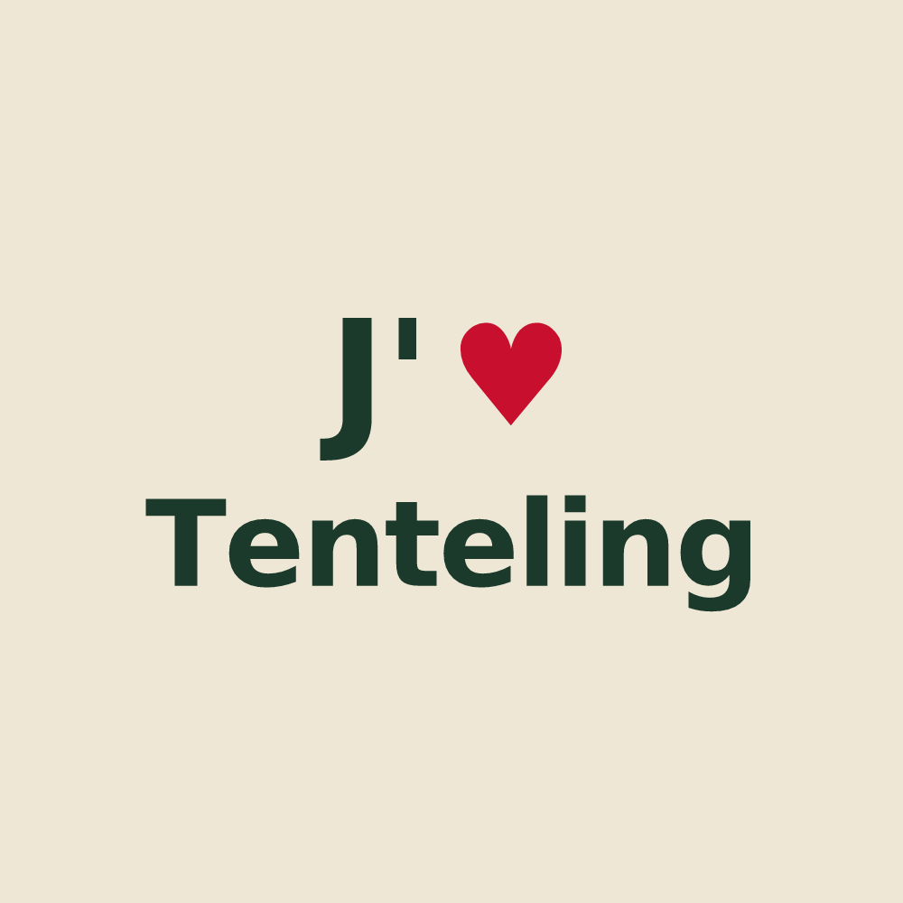 Tote bag personnalisé Tenteling — design J'aime Tenteling