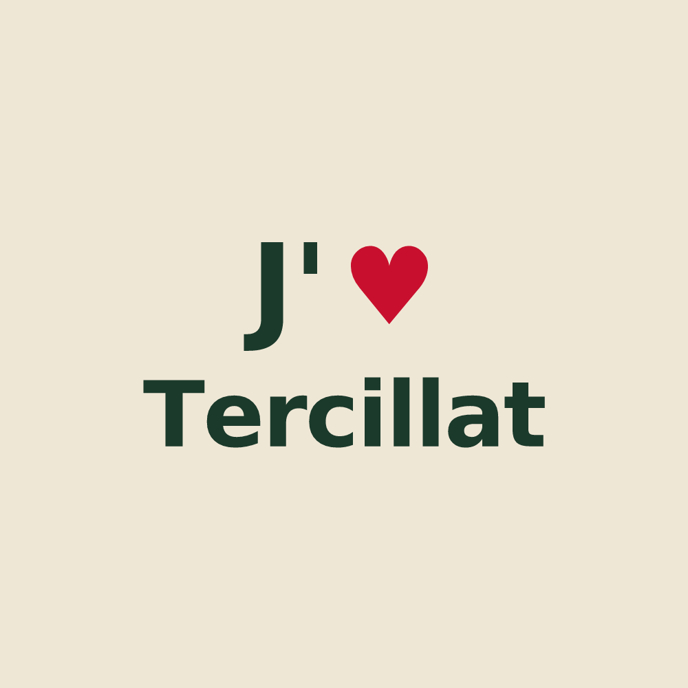 Tote bag personnalisé Tercillat — design J'aime Tercillat