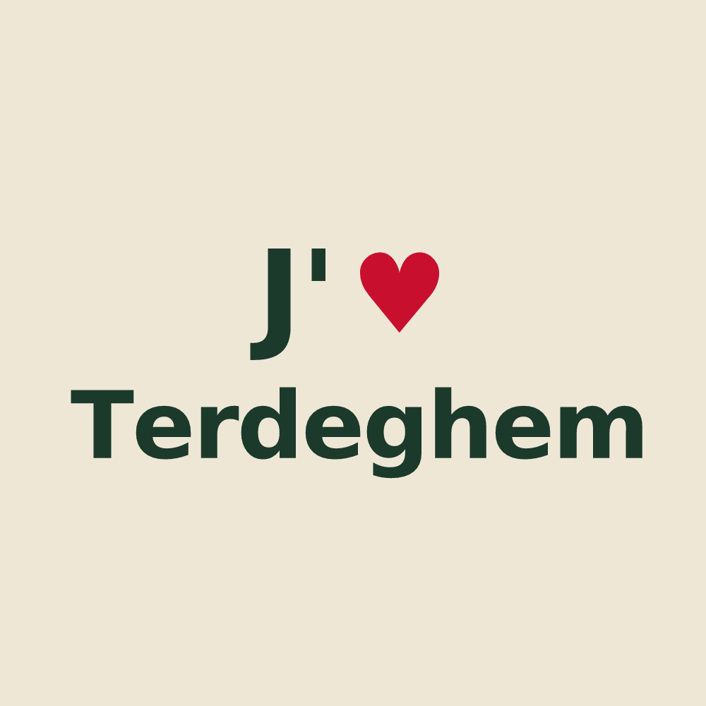 Tote bag personnalisé Terdeghem — design J'aime Terdeghem