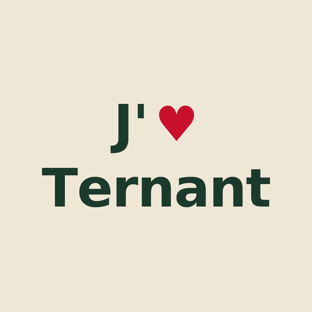 Tote bag personnalisé Ternant — design J'aime Ternant