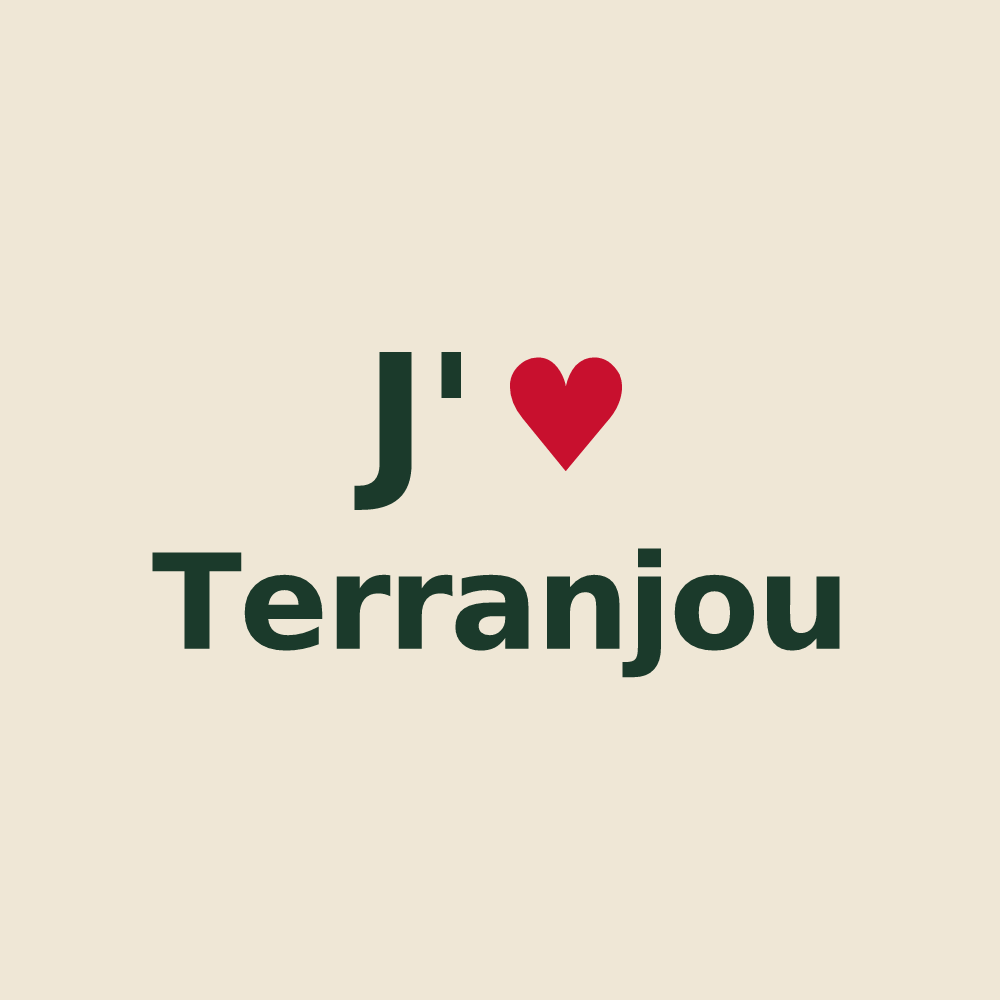 Tote bag personnalisé Terranjou — design J'aime Terranjou