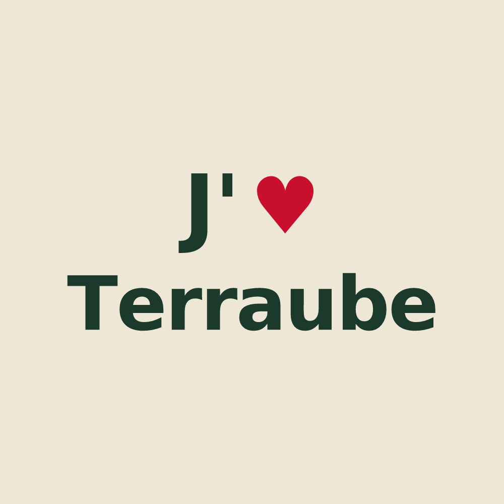 Tote bag personnalisé Terraube — design J'aime Terraube