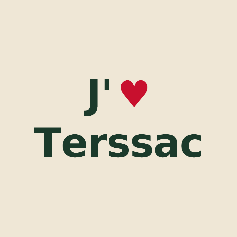Tote bag personnalisé Terssac — design J'aime Terssac