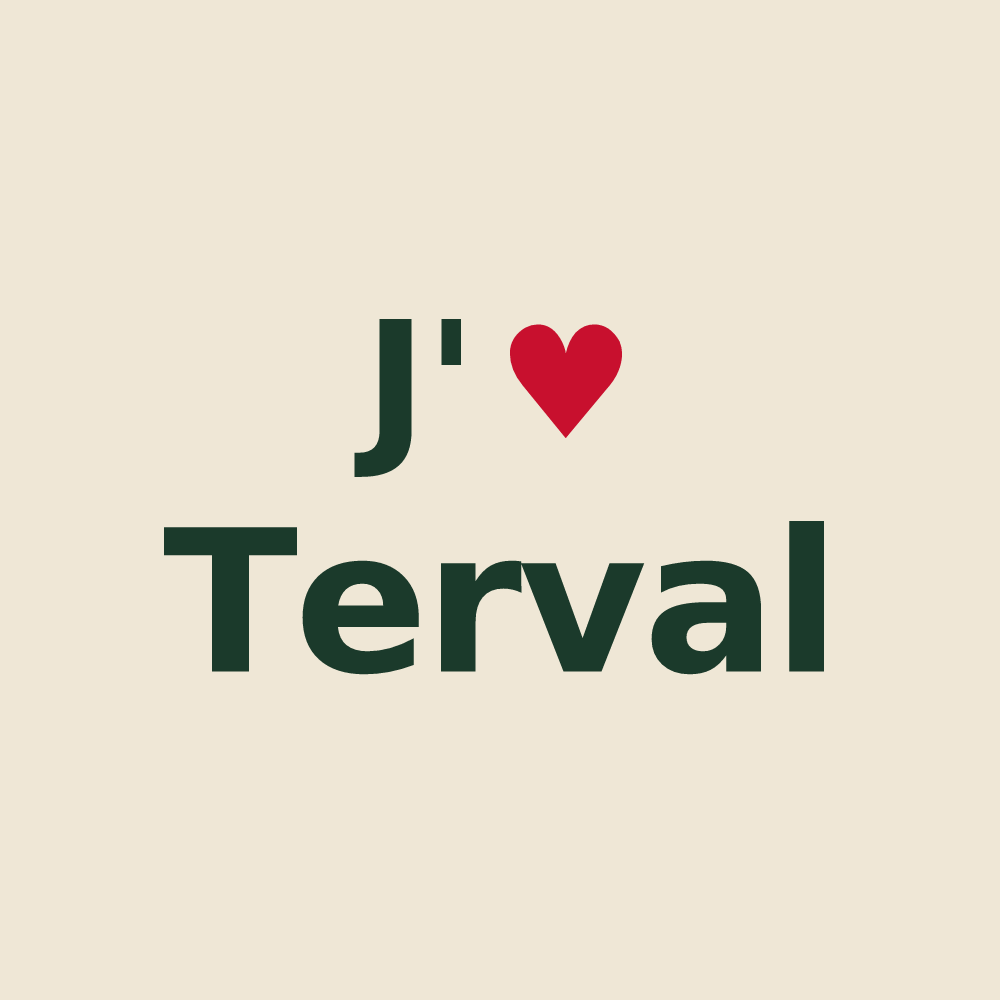 Tote bag personnalisé Terval — design J'aime Terval