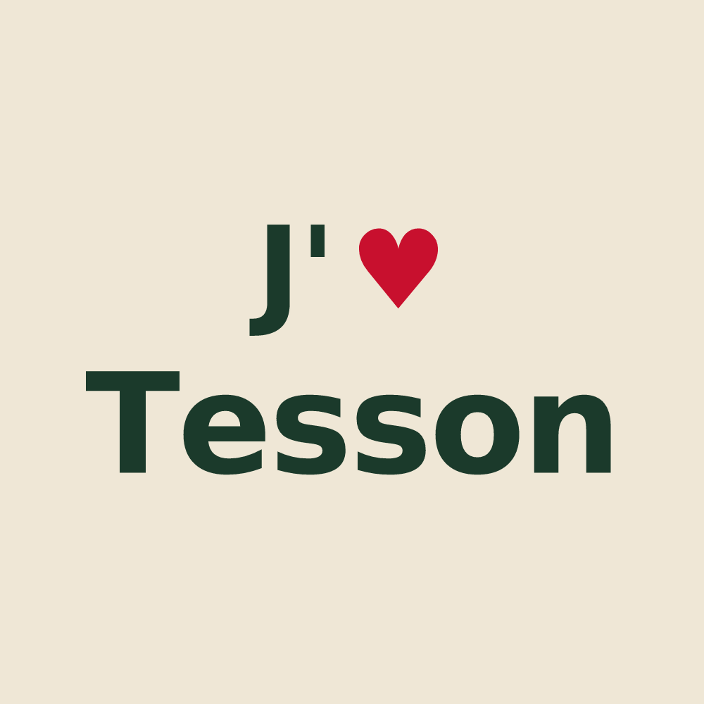Tote bag personnalisé Tesson — design J'aime Tesson