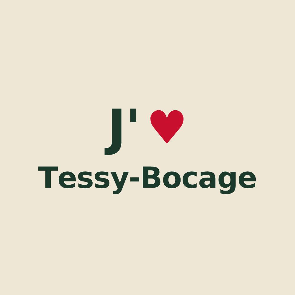 Tote bag personnalisé Tessy-Bocage — design J'aime Tessy-Bocage