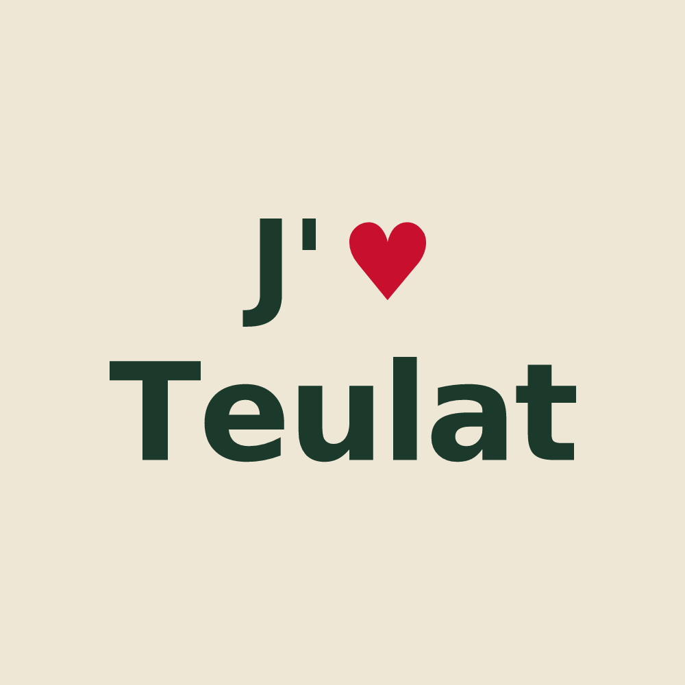 Tote bag personnalisé Teulat — design J'aime Teulat