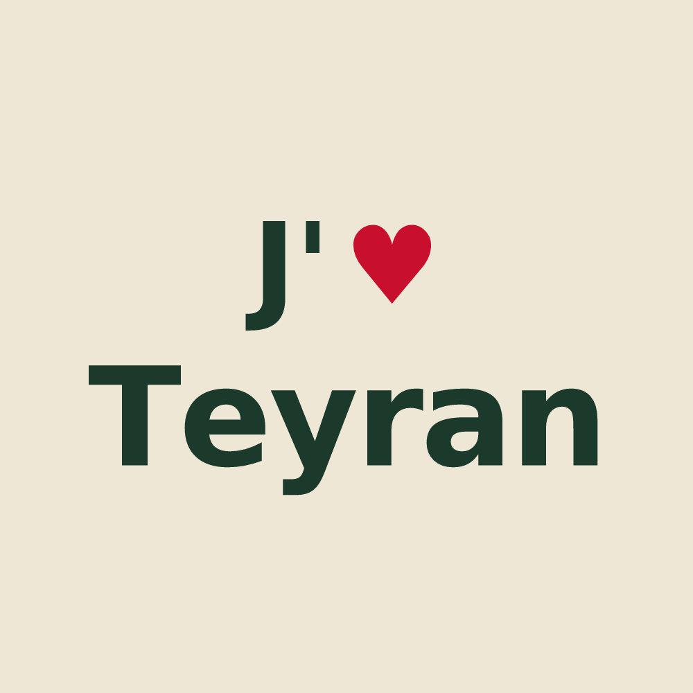 Tote bag personnalisé Teyran — design J'aime Teyran
