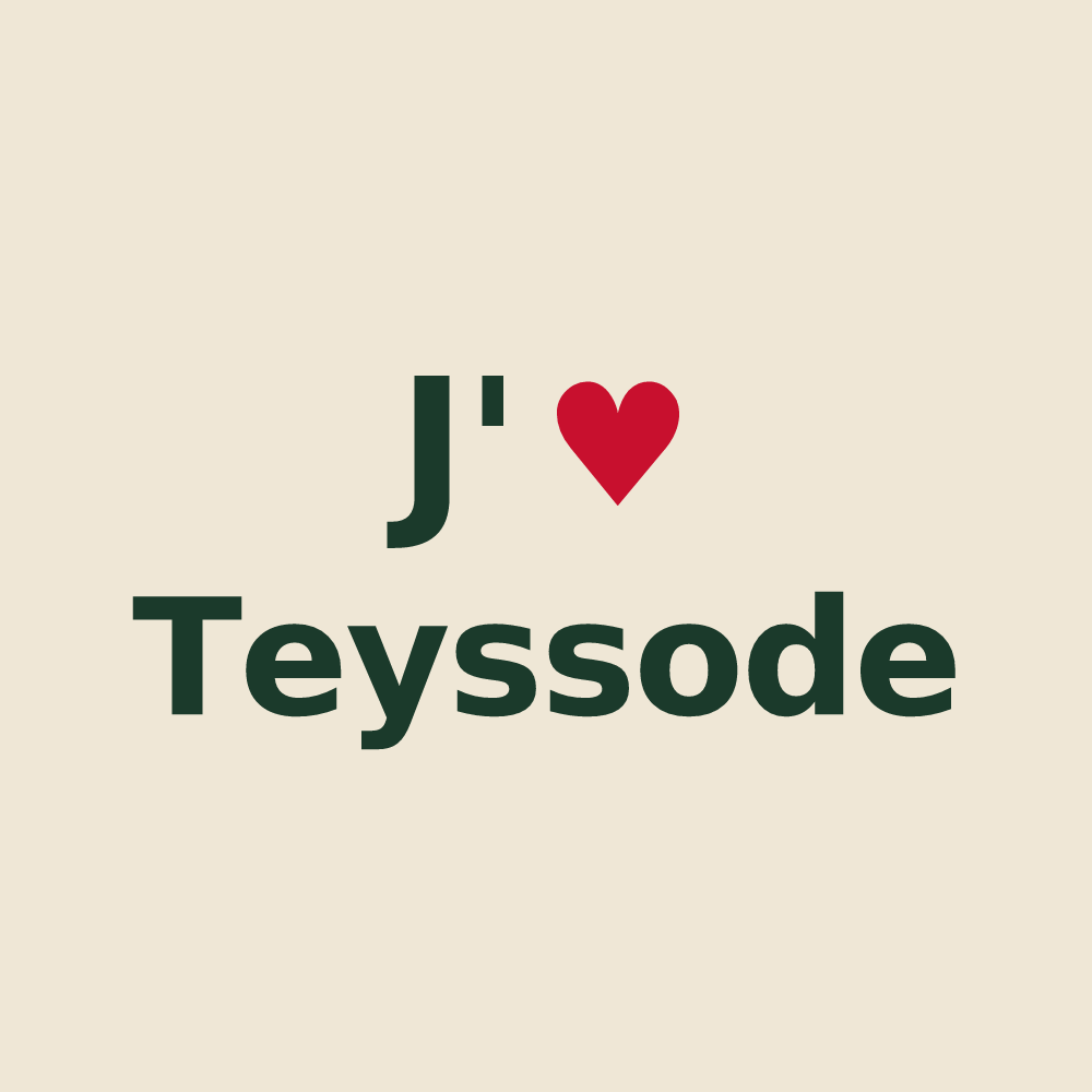 Tote bag personnalisé Teyssode — design J'aime Teyssode