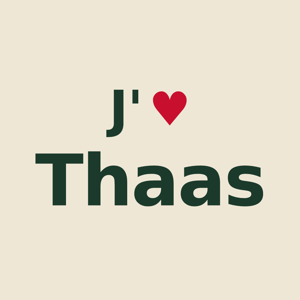Tote bag personnalisé Thaas — design J'aime Thaas