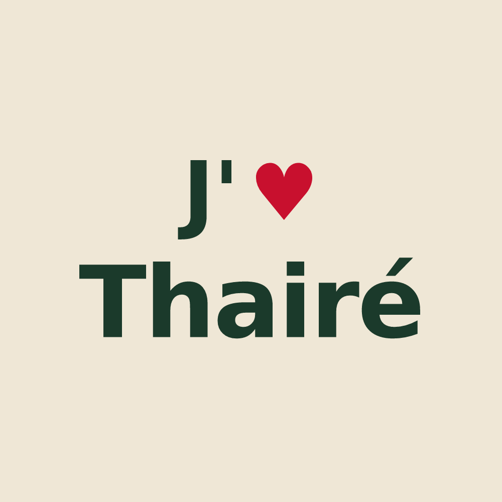 Tote bag personnalisé Thairé — design J'aime Thairé