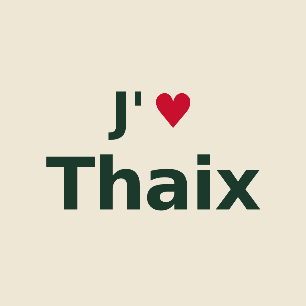 Tote bag personnalisé Thaix — design J'aime Thaix