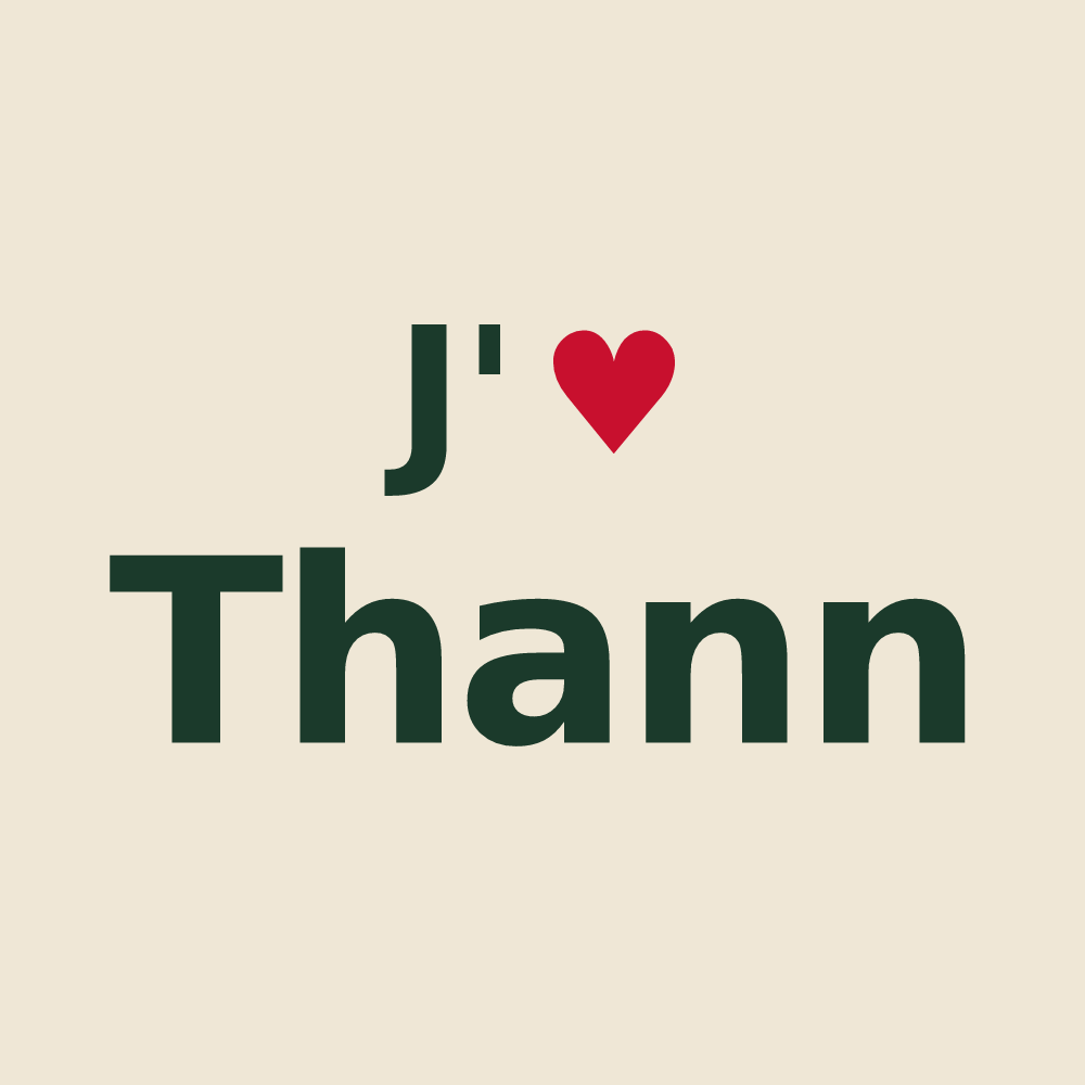 Tote bag personnalisé Thann — design J'aime Thann