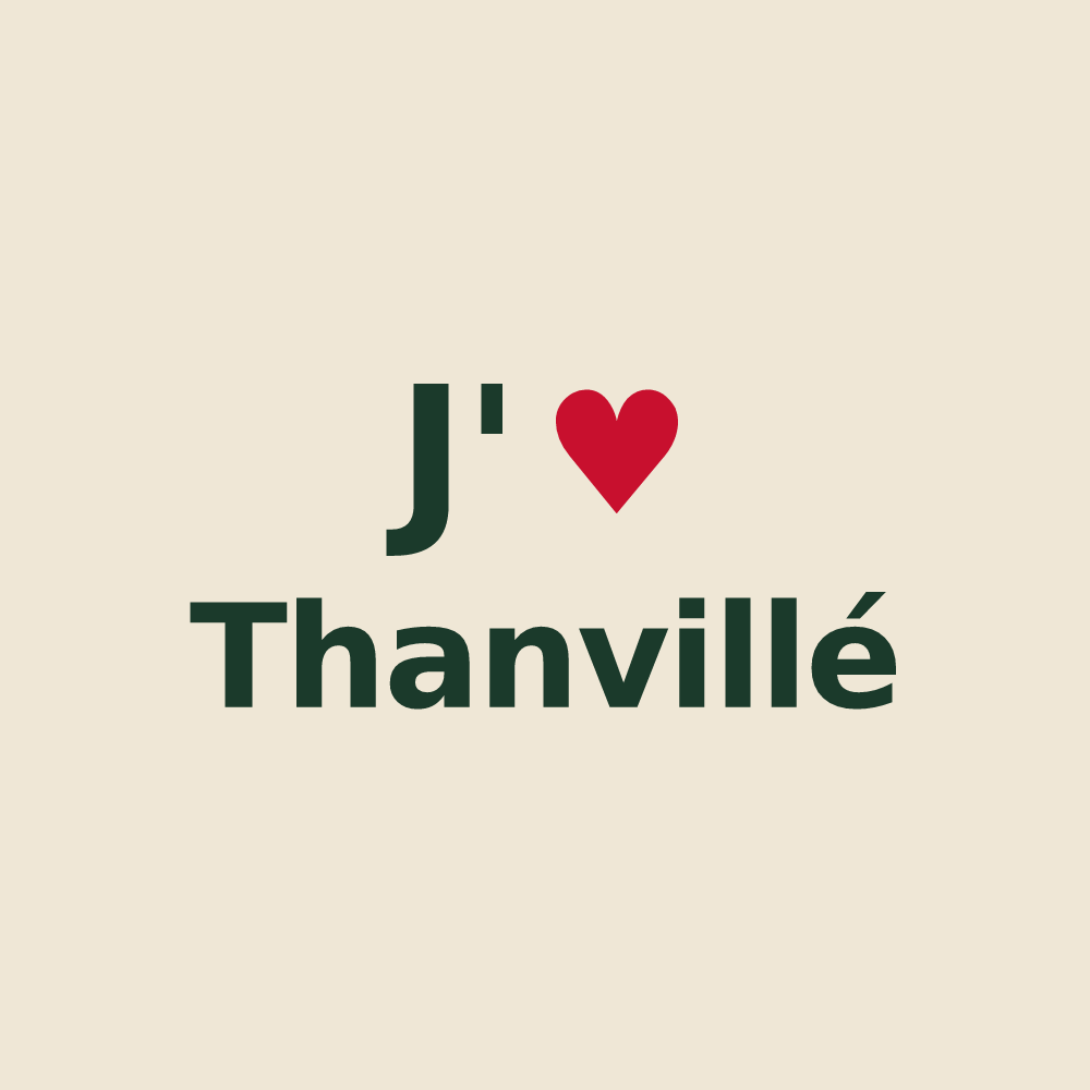 Tote bag personnalisé Thanvillé — design J'aime Thanvillé