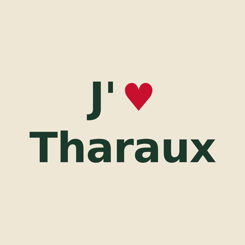Tote bag personnalisé Tharaux — design J'aime Tharaux