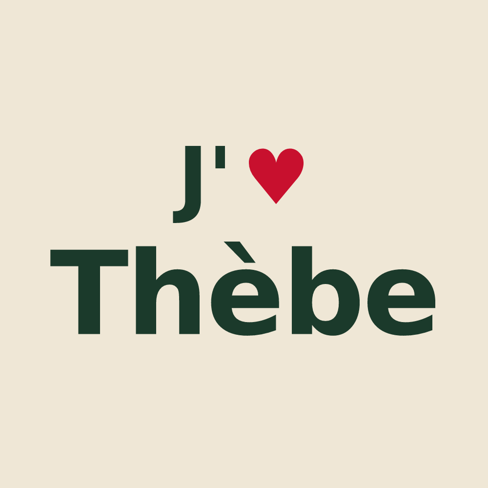 Tote bag personnalisé Thèbe — design J'aime Thèbe