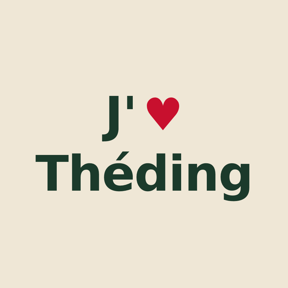 Tote bag personnalisé Théding — design J'aime Théding
