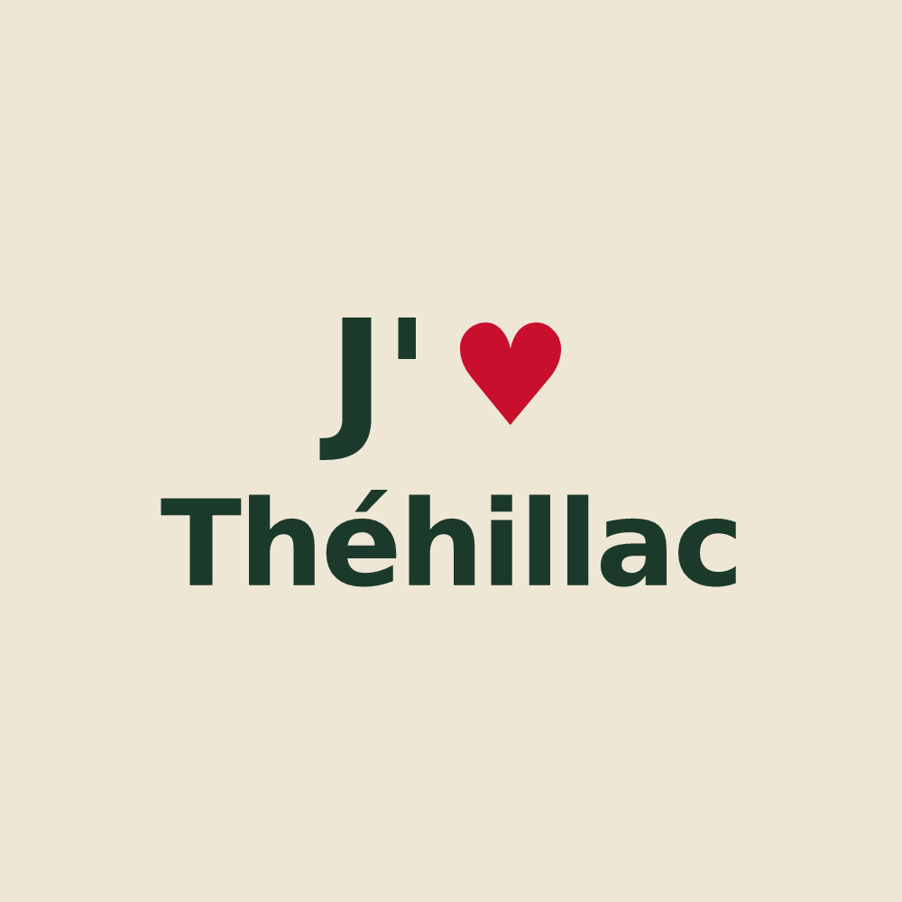 Tote bag personnalisé Théhillac — design J'aime Théhillac