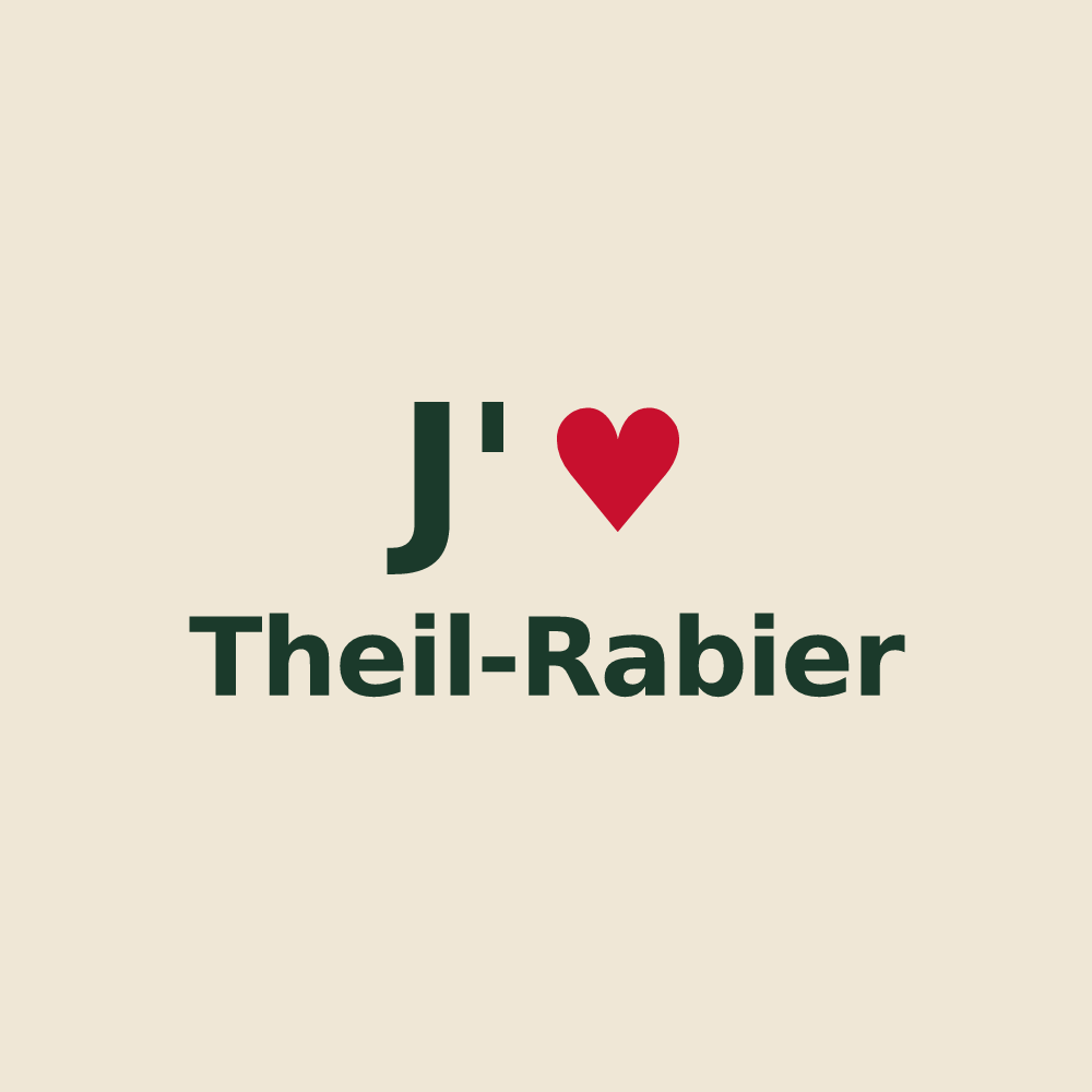 Tote bag personnalisé Theil-Rabier — design J'aime Theil-Rabier