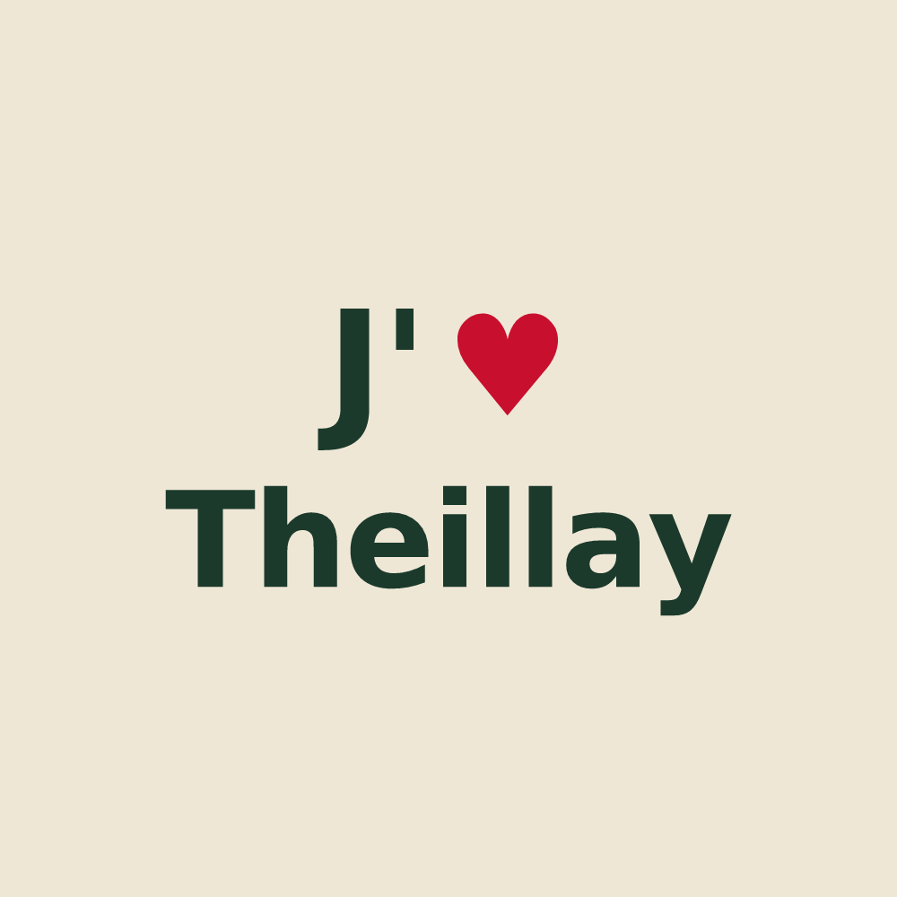 Tote bag personnalisé Theillay — design J'aime Theillay