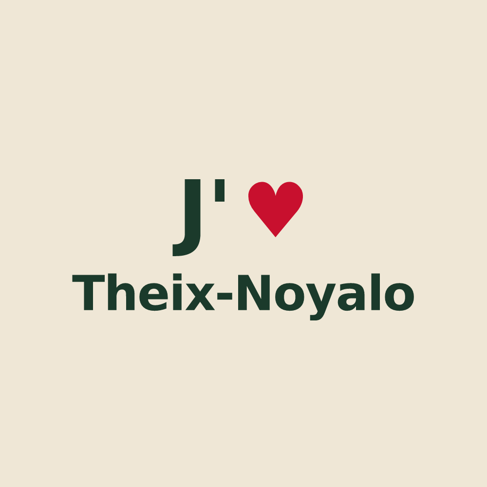 Tote bag personnalisé Theix-Noyalo — design J'aime Theix-Noyalo