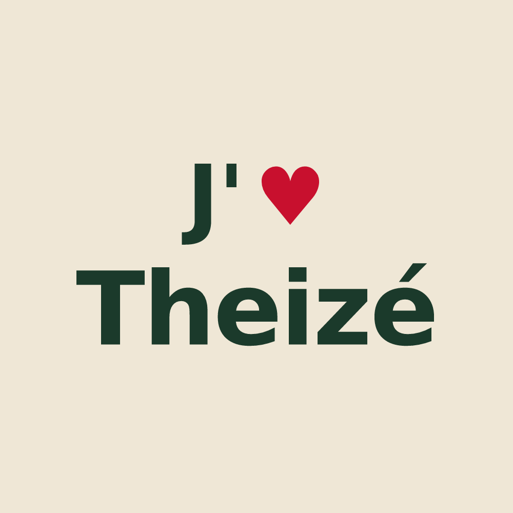 Tote bag personnalisé Theizé — design J'aime Theizé