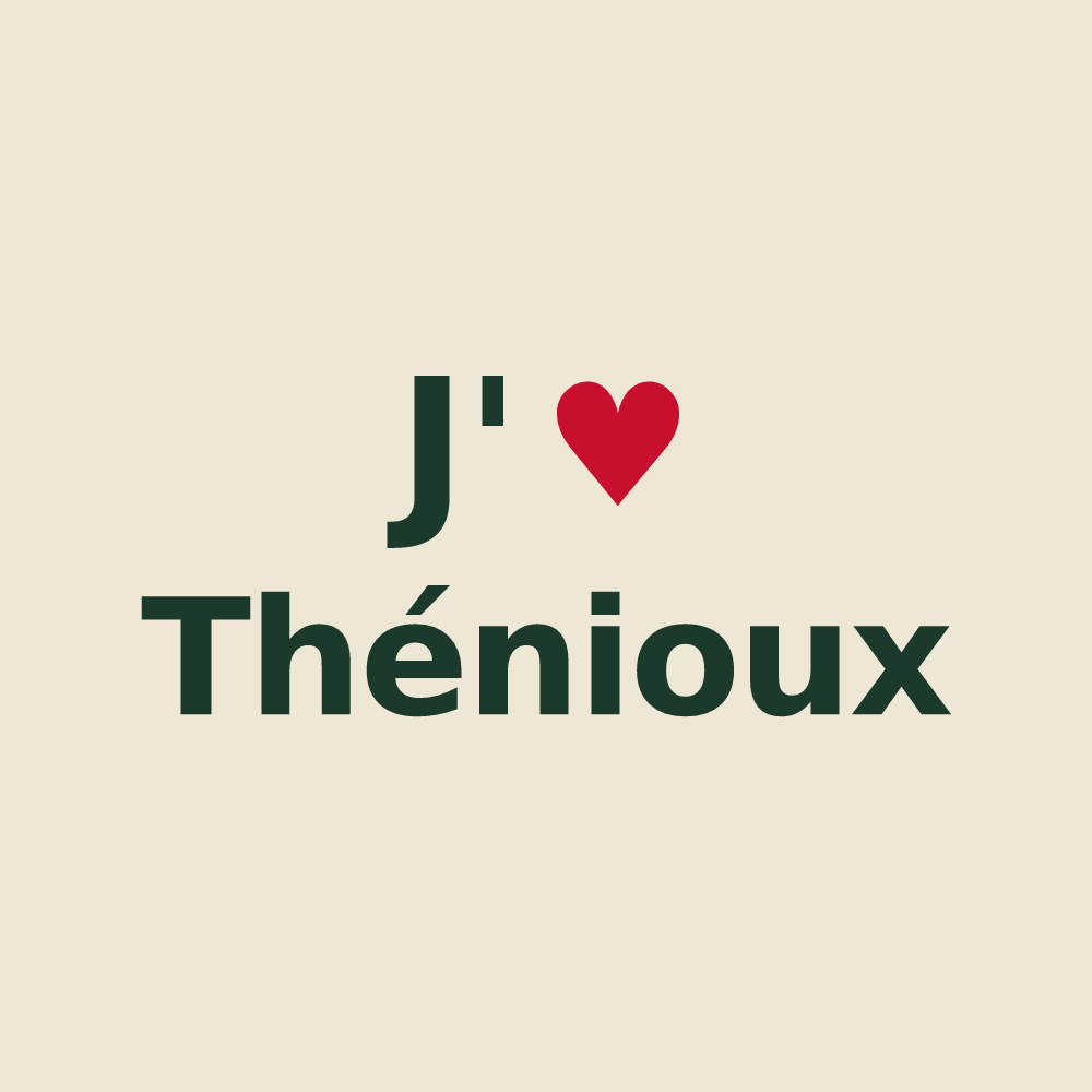 Tote bag personnalisé Thénioux — design J'aime Thénioux