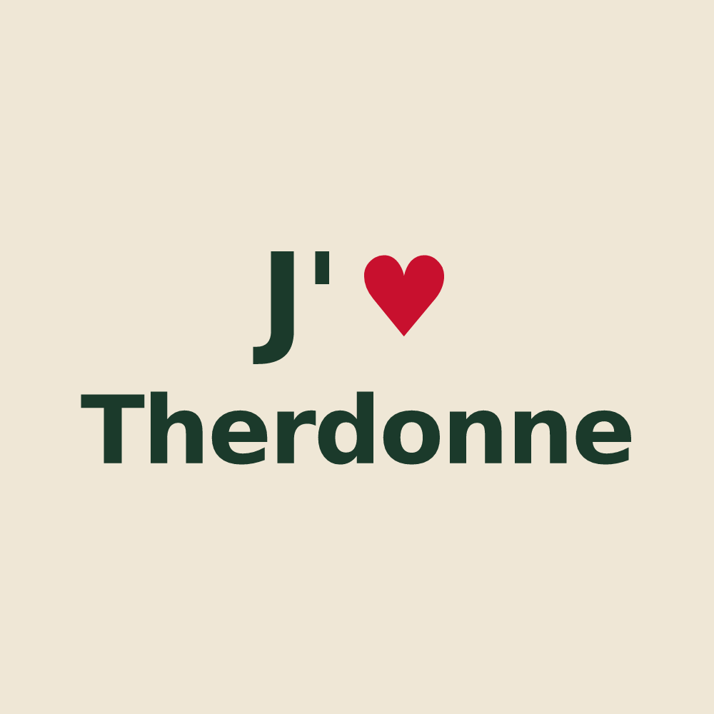 Tote bag personnalisé Therdonne — design J'aime Therdonne