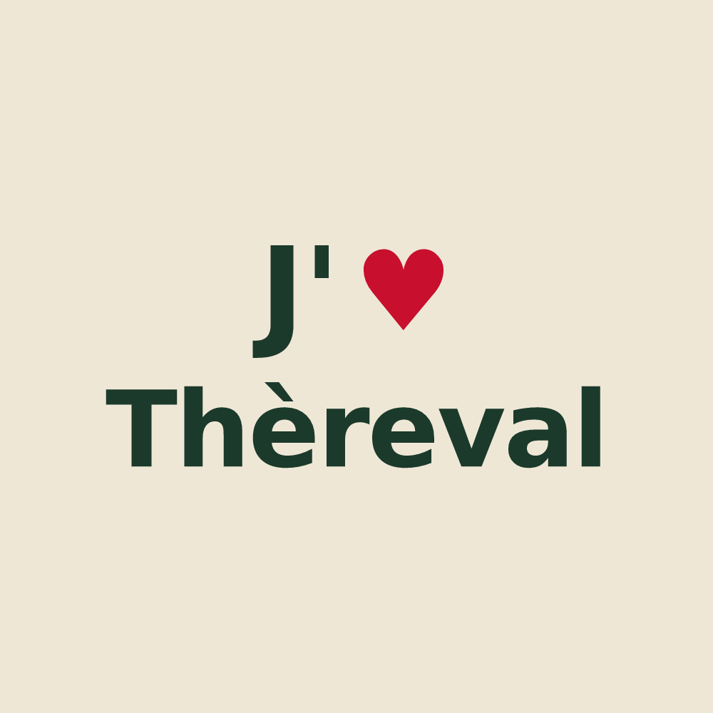 Tote bag personnalisé Thèreval — design J'aime Thèreval