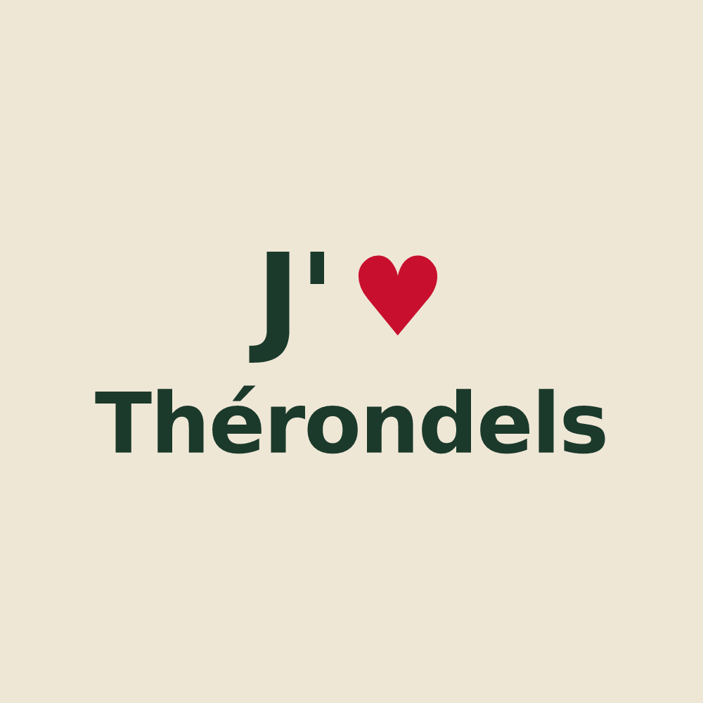 Tote bag personnalisé Thérondels — design J'aime Thérondels