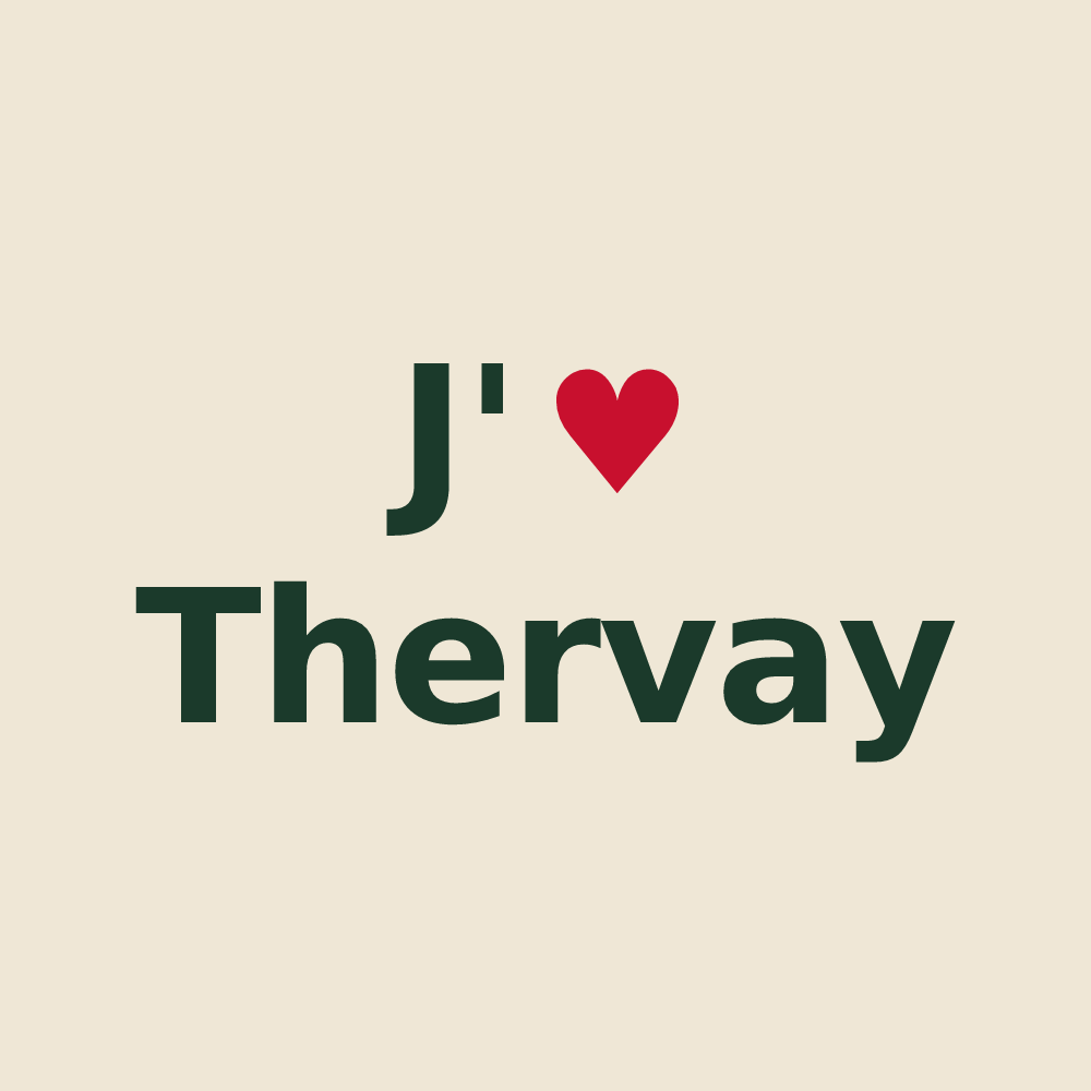 Tote bag personnalisé Thervay — design J'aime Thervay