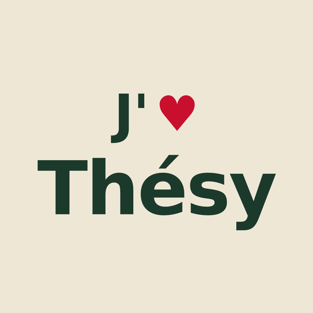 Tote bag personnalisé Thésy — design J'aime Thésy