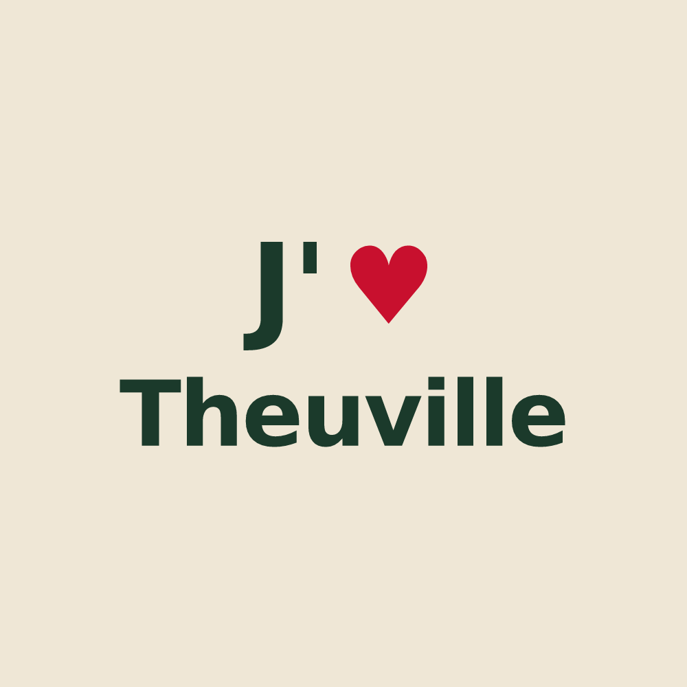 Tote bag personnalisé Theuville — design J'aime Theuville