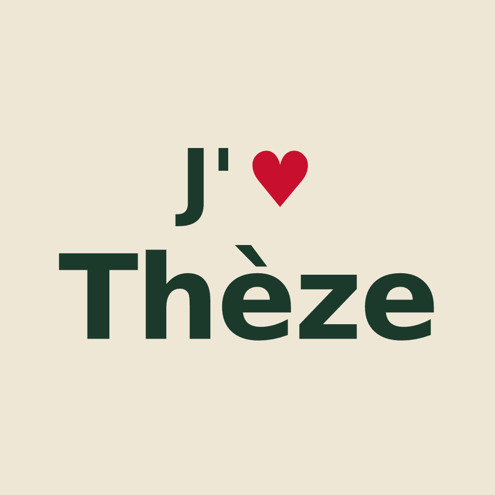 Tote bag personnalisé Thèze — design J'aime Thèze