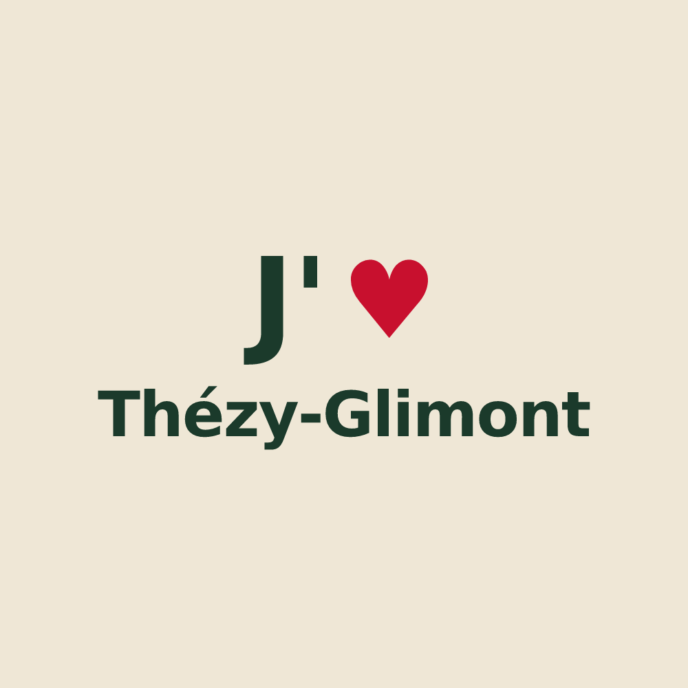 Tote bag personnalisé Thézy-Glimont — design J'aime Thézy-Glimont