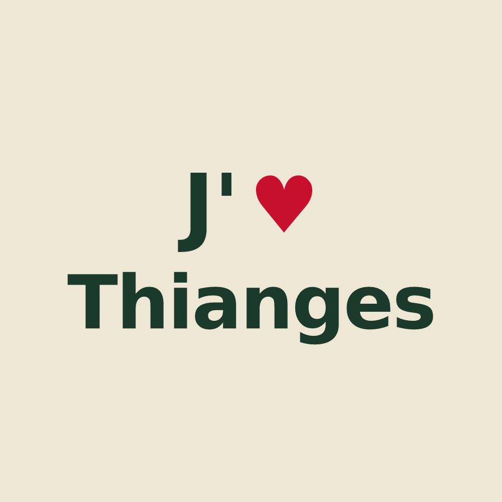Tote bag personnalisé Thianges — design J'aime Thianges