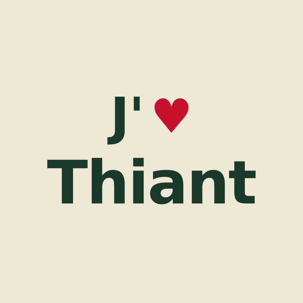 Tote bag personnalisé Thiant — design J'aime Thiant